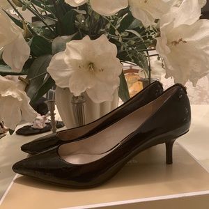 Michael Kors Black Patent Leather Kitten Heels